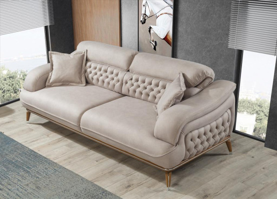 Modern Wohnzimmer Komplett 2x Dreisitzer Sofa Designer Sessel Einrichtung