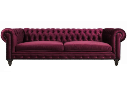 Sofas Textil Stoff Couchen Kreative Möbel 3 sitzer Neu Chesterfield Sofa Burgund