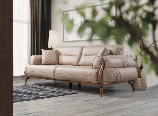 Sofa Garnitur 2tlg Wohnzimmer Sofa Dreisitzer Designer Sessel Luxus Polstermöbel