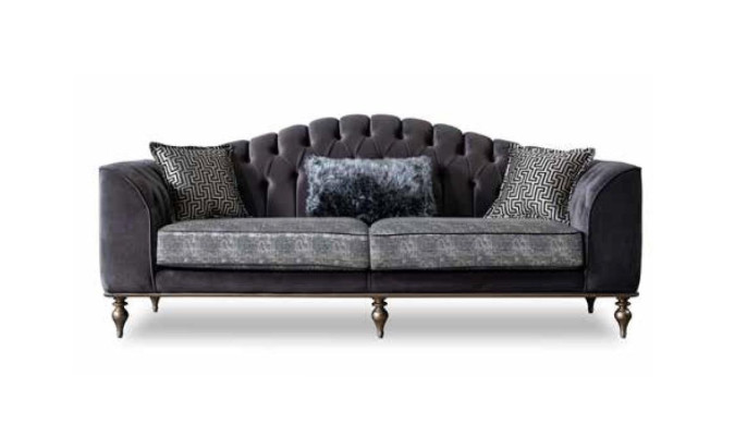 Chesterfield Sitzgarnitur Dreisitzer Sessel Designer Wohnzimmermöbel