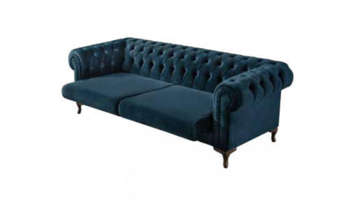 Chesterfield Sofagarnitur Couchen Luxus Sessel Zweisitzer Stoffgarnitur-