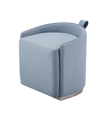 Sessel Leder Hocker Luxus Modernes Design Wohnzimmer Möbel Leder
