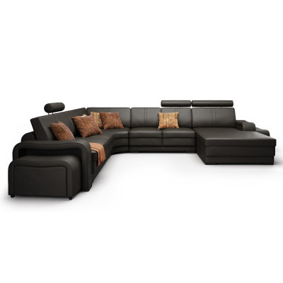 Ledersofa Couch Wohnlandschaft Ecksofa Eck Garnitur Design Modern Sofa