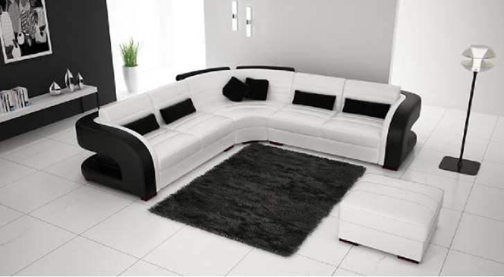 LEDERSOFA Design WOHNLANDSCHAFT COUCH GARNITUR POLSTERECKE ECKCOUCH SOFA Bergamo