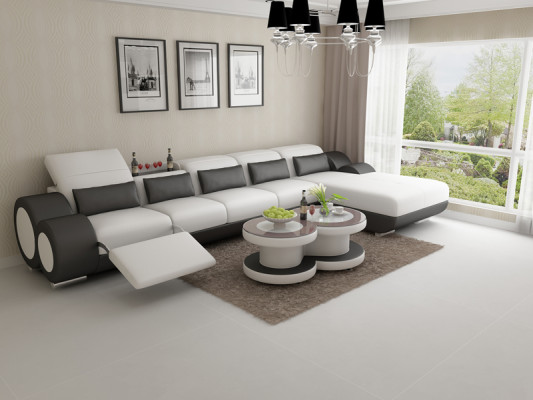Ledersofa Couch Sofa Wohnlandschaft Modern Eck Ecksofa Design Garnitur