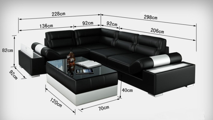 Ledersofa Dekor Sofa Couch Wohnlandschaft Ecksofa Garnitur Design Modern