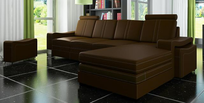 LEDERSOFA WOHNLANDSCHAFT ECKSOFA NEU GARNITUR SOFA XXL LEDERCOUCH LEDERECKSOFA !