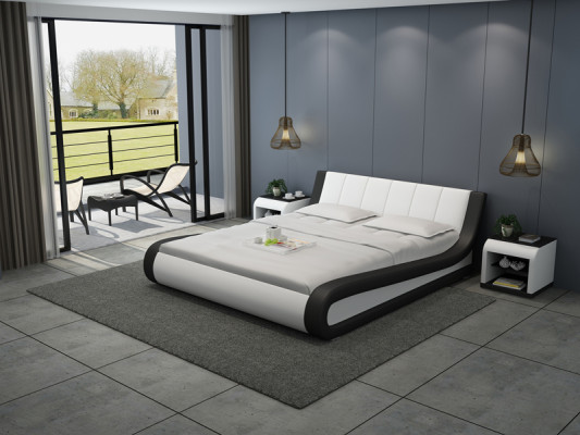 Leder Bett mit USB Polster Betten Luxus Doppel 140/160/180 LB8829