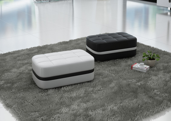 Design Polster Hocker Fußhocker Ottomane Sitz Gepolstert Pufa 