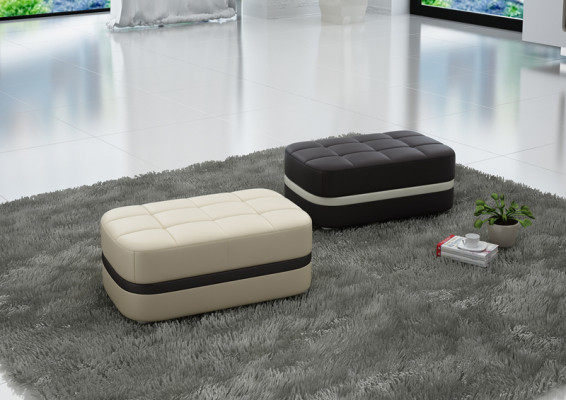 Design Polster Hocker Fußhocker Ottomane Sitz Gepolstert Pufa 