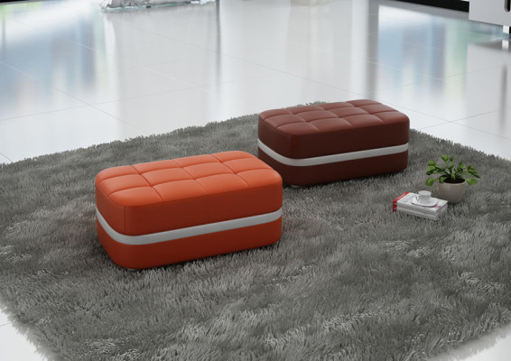 Design Polster Hocker Fußhocker Ottomane Sitz Gepolstert Pufa 