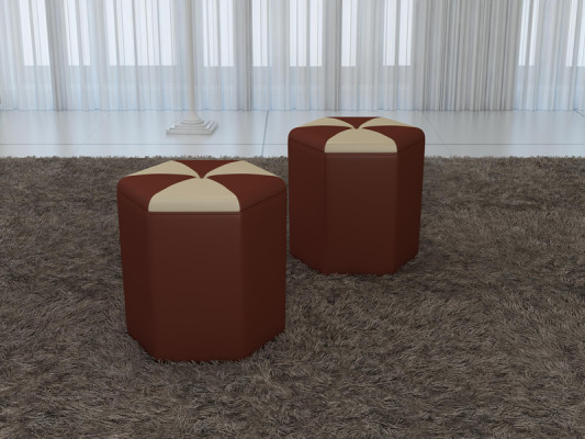 Design Polster Hocker Fußhocker Ottomane Sitz Gepolstert Pufa FT007