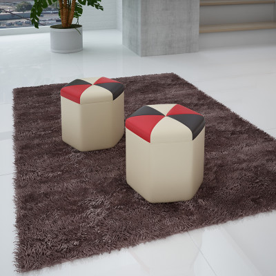 Design Polster Hocker Fußhocker Ottomane Sitz Chaise Gepolstert FT004