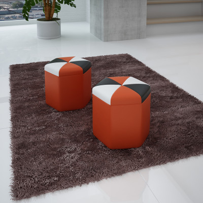 Design Polster Hocker Fußhocker Ottomane Sitz Chaise Gepolstert FT004
