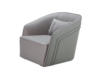 Sessel Leder Luxus Grau Modern Design Neu Kreative Möbel Wohnzimmer Fernseh Club