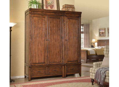 Schrank 2x Kleiderschrank Holzschrank Massiv Braun Holz Schränke Schlafzimmer