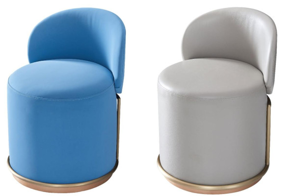 Hocker Design Polster Fußhocker Ottomane Sitz Leder Chaise Lounge Pufa