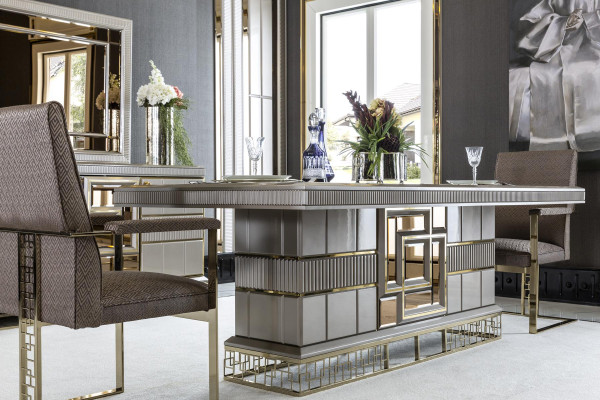Esstisch Grau Moderne Esszimmer Schön Küche Holz Tische Design Luxus Metall Neu