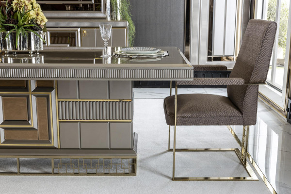 Esstisch Grau Moderne Esszimmer Schön Küche Holz Tische Design Luxus Metall Neu