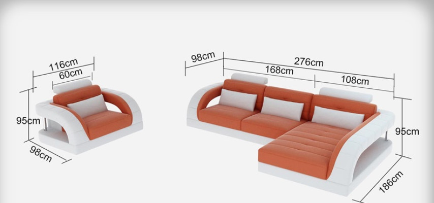 Ledersofa Couch Wohnlandschaft Ecksofa + Sessel Neu Garnitur Design