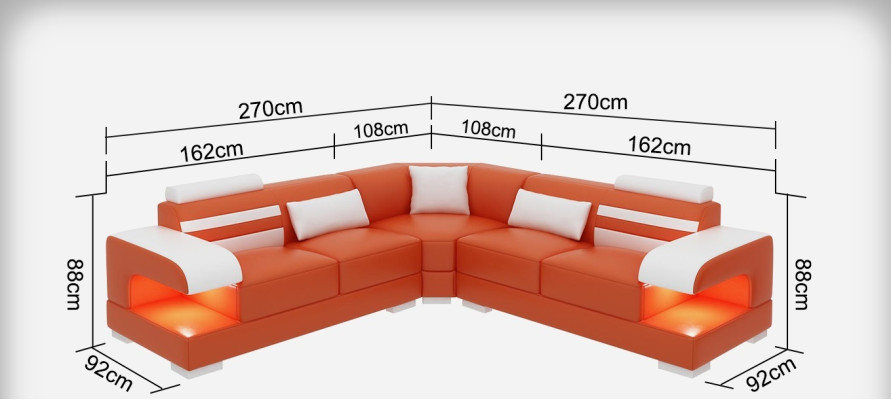 Leder Weiche Couch Wohnlandschaft Ecksofa Eck Garnitur Design Modern Sofa USB
