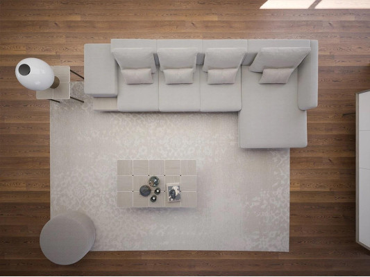 Luxus Wohnzimmer Set 3tlg Ecksofa L-Form Neu Couchtisch mit Holz Beistelltisch