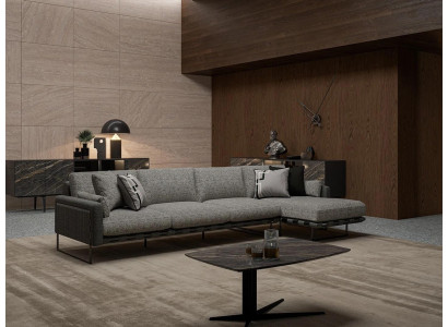 Textil Polstermöbel Designer Ecksofa L-Form Luxus Couchtisch Wohnzimmer