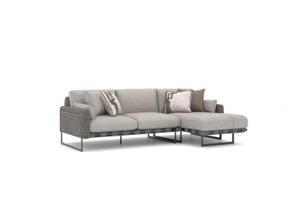 Luxus Designer Ecksofa L-Form Wohnzimmer Polstermöbel Polster Textil Einrichtung