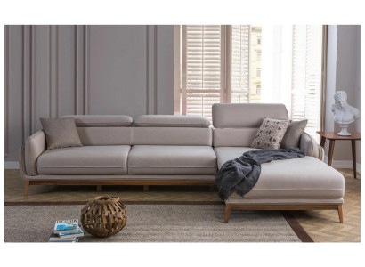 Wohnzimmer Einrichtung Designer Grau Ecksofa L-Form Sofa Couch Polstermöbel
