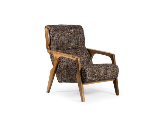 Luxus Sessel Sitzer Wohnzimmer Sitz Stoff Polyester Stil Modern Design Neu