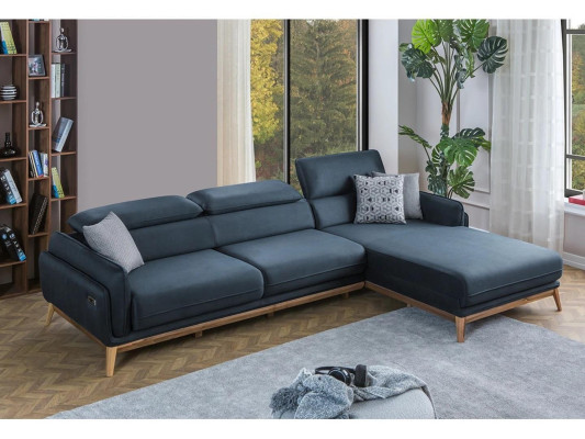 Designer Wohnzimmer Sofas L-Form Einrichtung Polstermöbel Schwarz Ecksofa