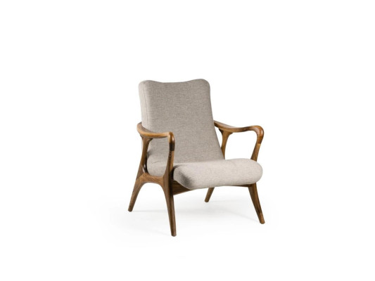 Wohnzimmer Sessel Couch Sitz Modern Holz Design Textil Polstersessel Neu