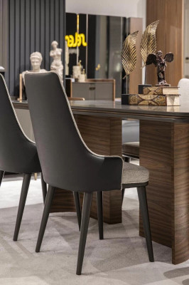 Esszimmer Set Luxus 6x Stühle Esstisch Essgruppe Garnitur Lehnstühle Modern