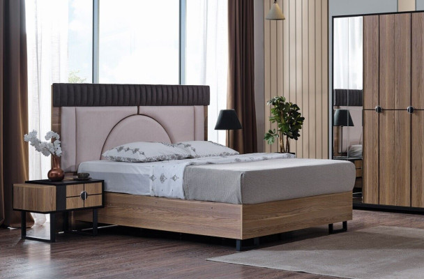 Schlafzimmer Set Luxus Komplettes Bett +2x Nachttische 3tlg. Modern Set Neu