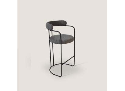 Grauer Luxus Edelstahl Barhocker Designer Bar Möbel Stuhl Hocker Gestell