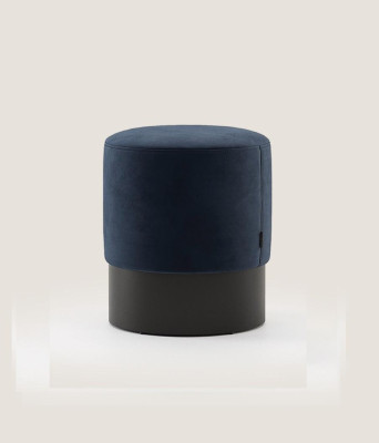 Runder Blauer Sitzhocker Luxus Schlafzimmer Moderne Beistellhocker