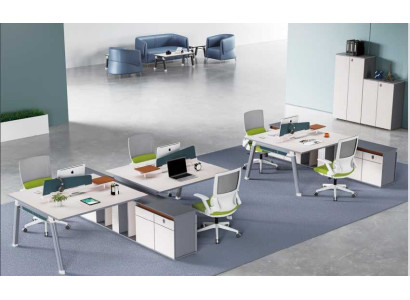 Büro Einrichtung Möbel Schreibtischen Team Tisch Counter Büromöbel