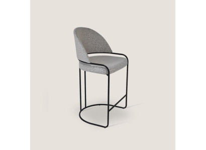 Grauer Barhocker Mit Edelstahlfüßen Esszimmerstuhl Hohe Design Stühle