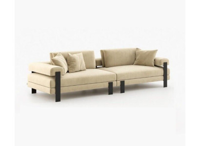 Designer Sofa 2 Sitzer Modern Couch Polster Beige Sofas Designsofa Neu