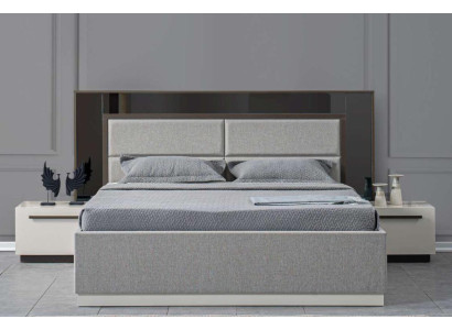 Bett 2x Nachttische 3 tlg. Schlafzimmer Design Luxus Italienische Stil
