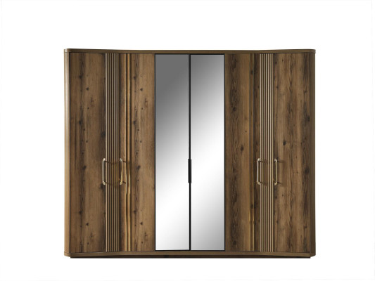 Moderner Kleiderschrank Luxus Holzschränke Designer Schlafzimmermöbel braun neu