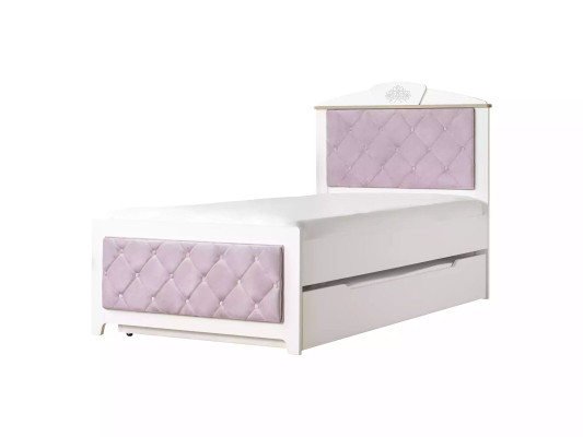 Funktionsbett Chesterfield Ausziehbares Kinderbett Bett 100 Holz Rosa