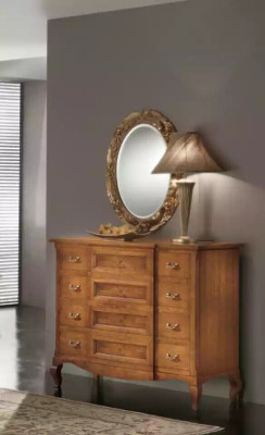 Bett 2x Nachttische Kommode 5tlg. Set Schlafzimmer Italienische Möbel