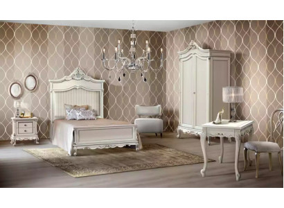 Schlafzimmer Set Stil Modern Bett Nachttisch Schreibtisch Möbel 4tlg.
