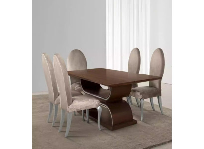 Essgarnitur Luxus Esstisch 4x Stühle Essgruppe Tisch Komplett Set 5tlg