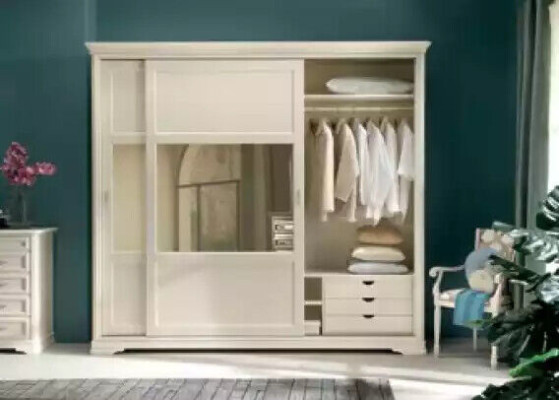 Kleiderschrank Schwebetüren Schrank Möbel Schränke Schlafzimmer Holz Neu