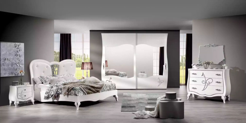 Modern Holz Massiv Kleiderschrank Schlafzimmer Regal Schrank Weiß Neu