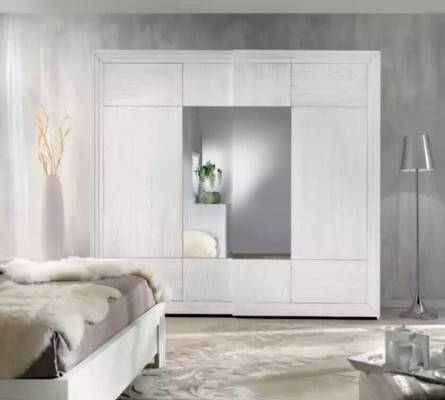 Kleiderschrank Weiß Schrank Holz Schlafzimmer Design Modern Möbel Neu
