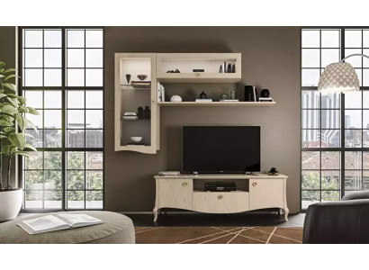 Luxus tv -Ständer Wohnzimmer rtv Lowboard Wandregale Beige Wohnwand Neu