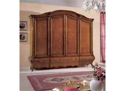 Massivholz Kleiderschrank Klassisch Luxus Schlafzimmer Möbel Braun Neu
